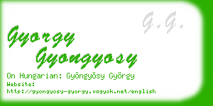 gyorgy gyongyosy business card