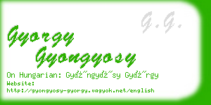 gyorgy gyongyosy business card